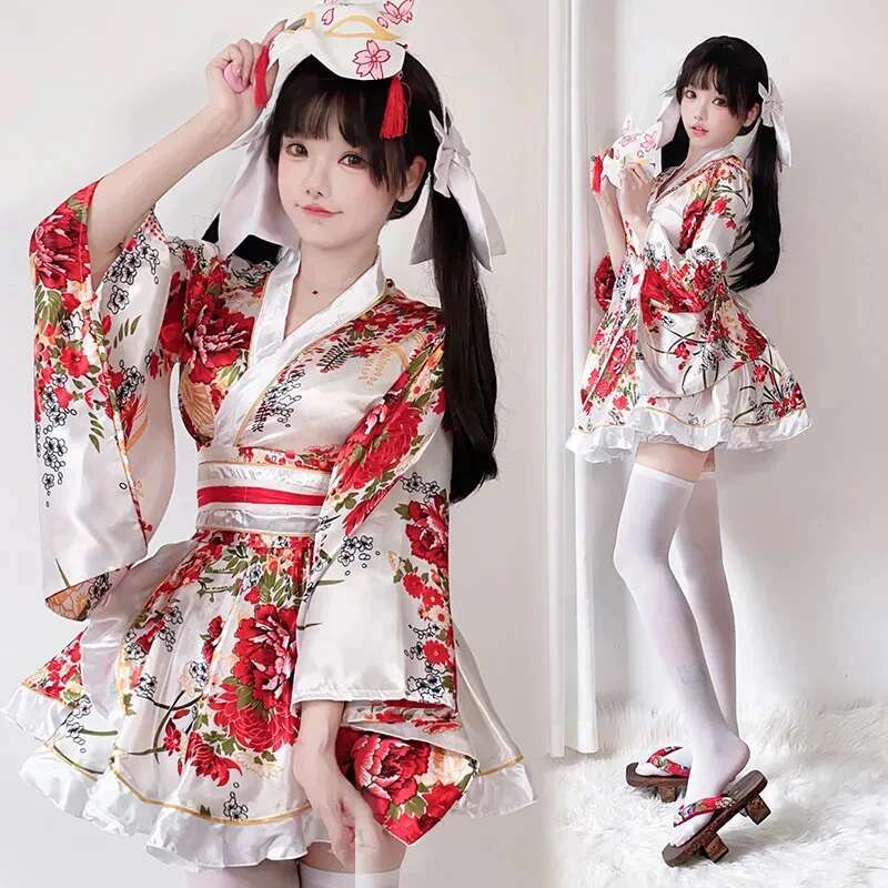Bathrobe - Robe Kimono japonaise modifiée pour femmes,