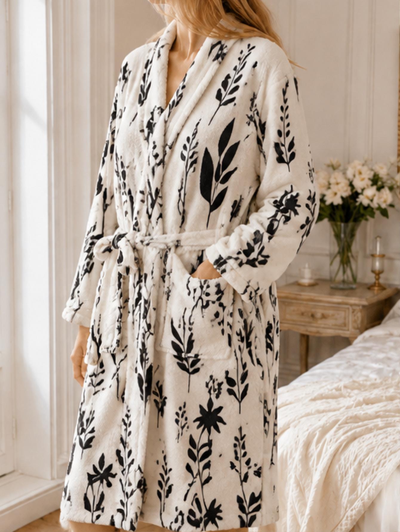 Bathrobe - Robe de bain en polaire corail