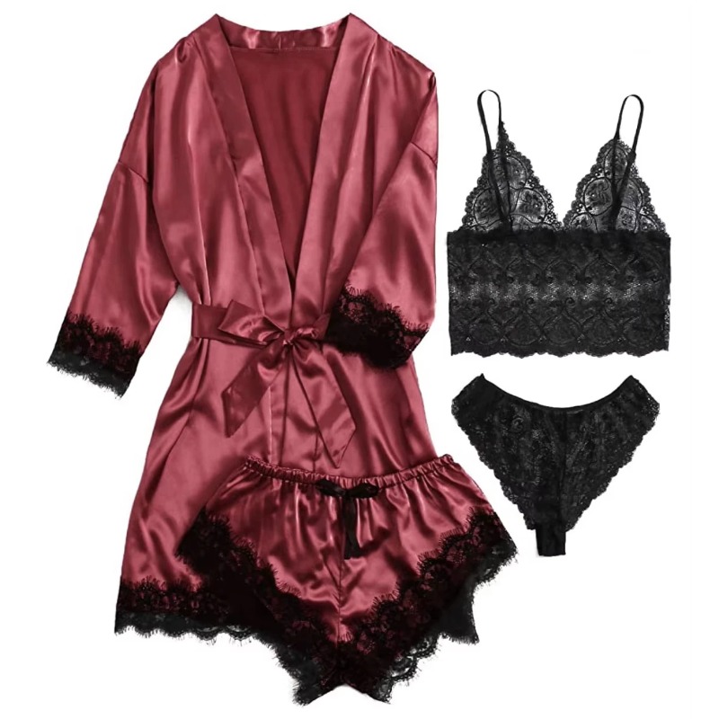 Ensemble pyjama en satin et de - Bathrobe avis et prix