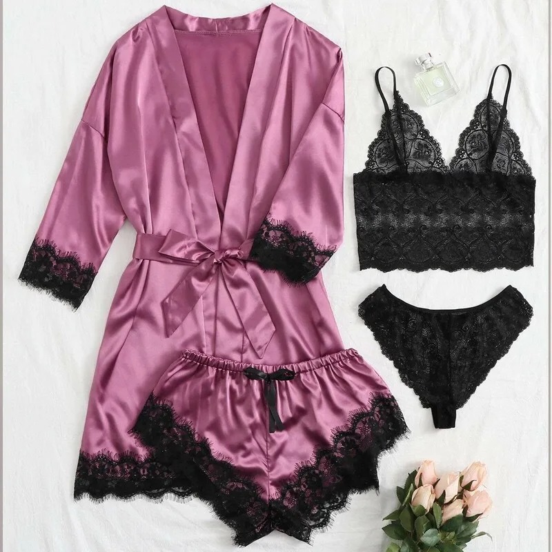 Ensemble pyjama en satin et de - Bathrobe avis et prix